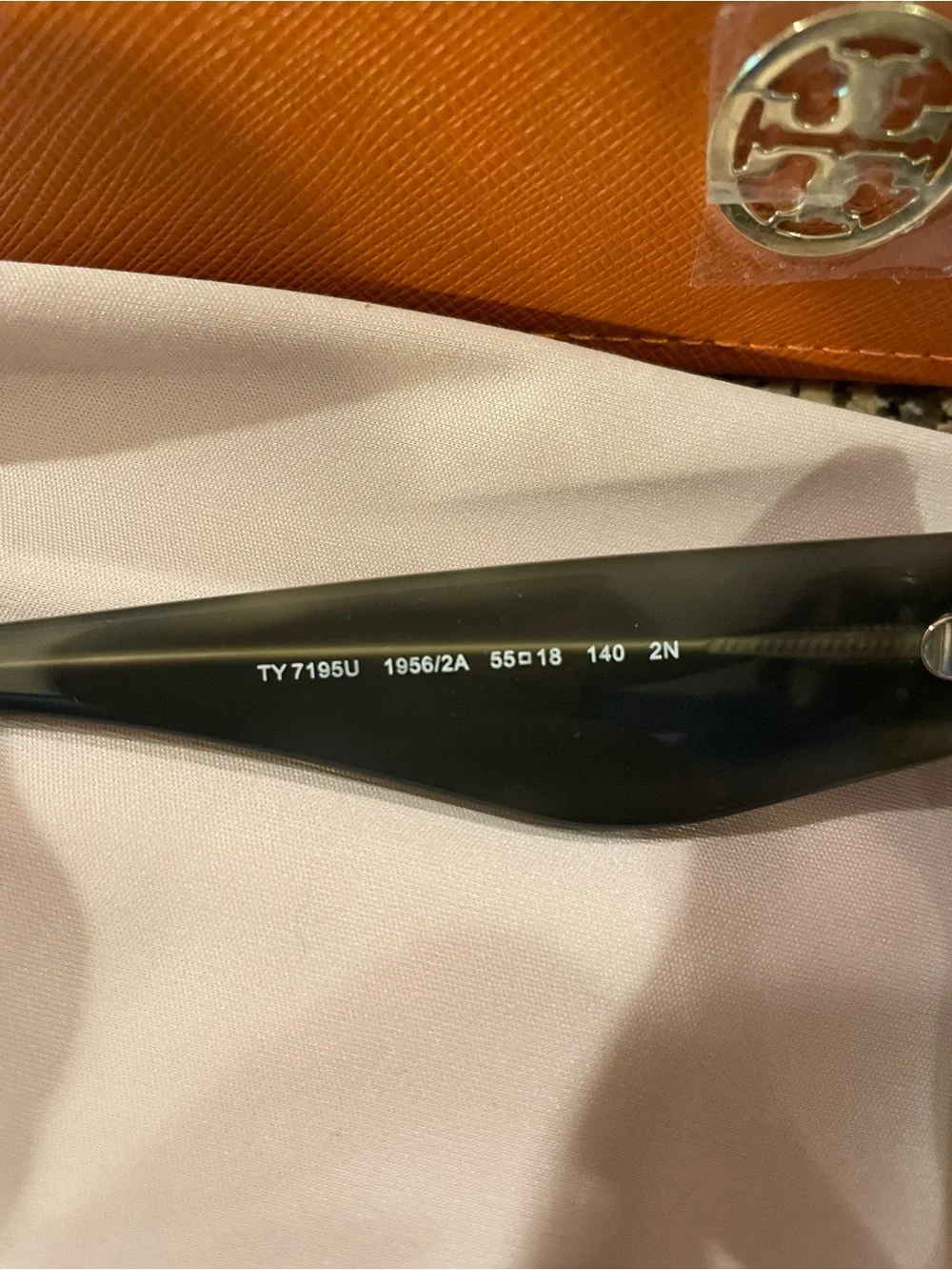 Tory Burch Oversized Green Geometric Sunglasses with Orange Case, TY7195U